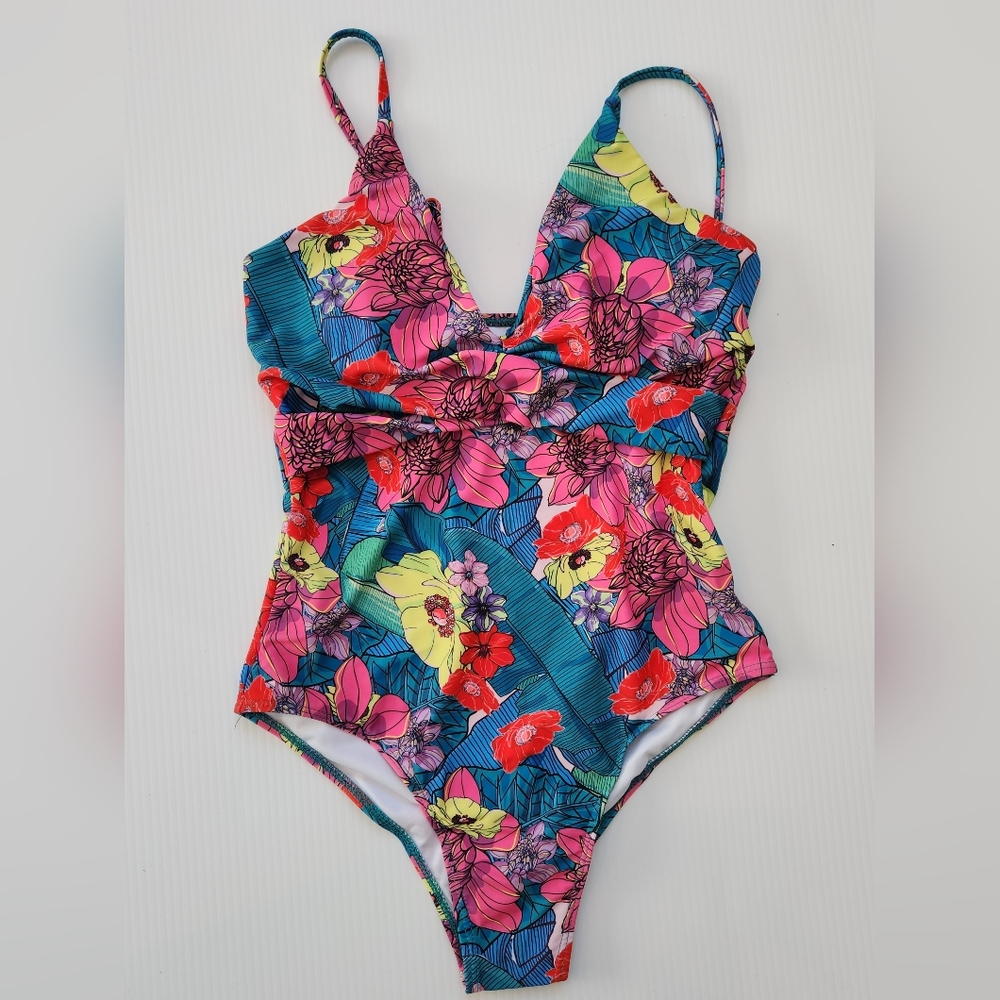 Floral Swimsuit Binlowis S Small
